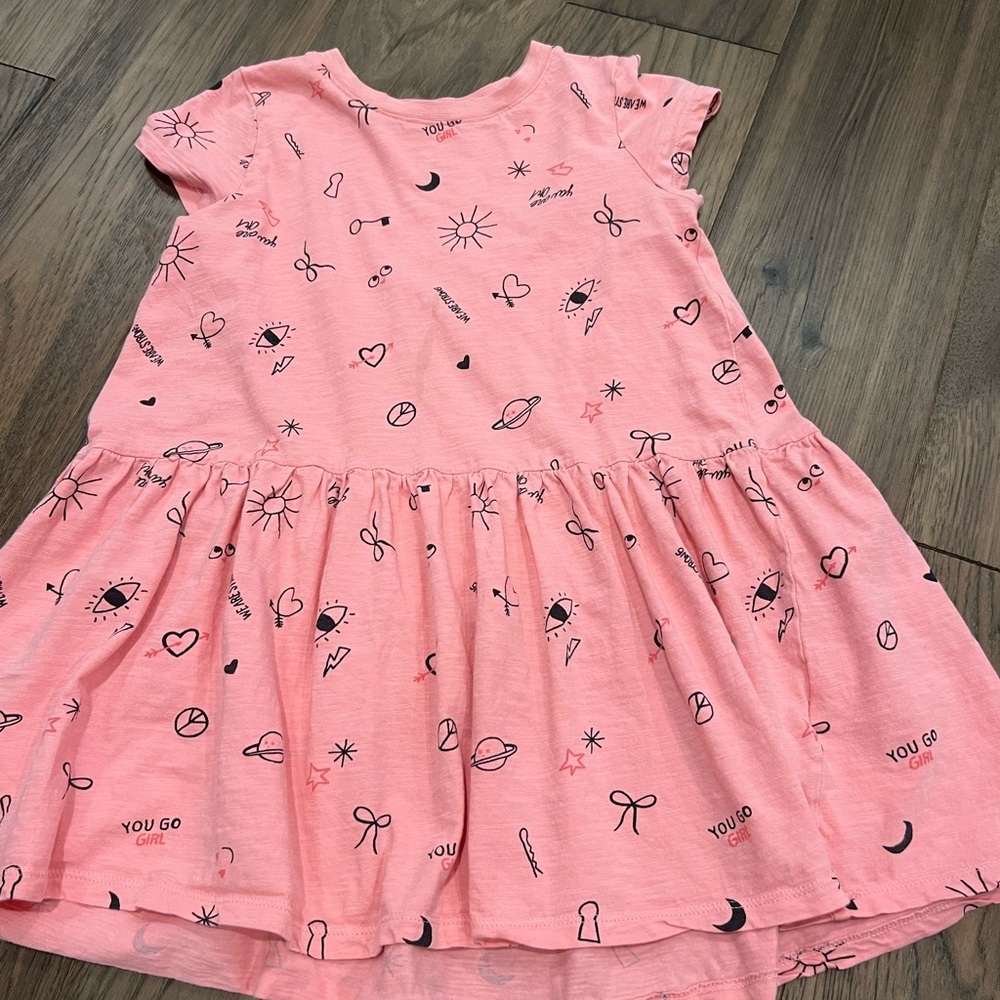 H&M Short Sleeve 100% Cotton Dresses for Girls 4-6Y